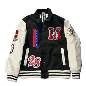 Disney Black and White Varsity Jacket
